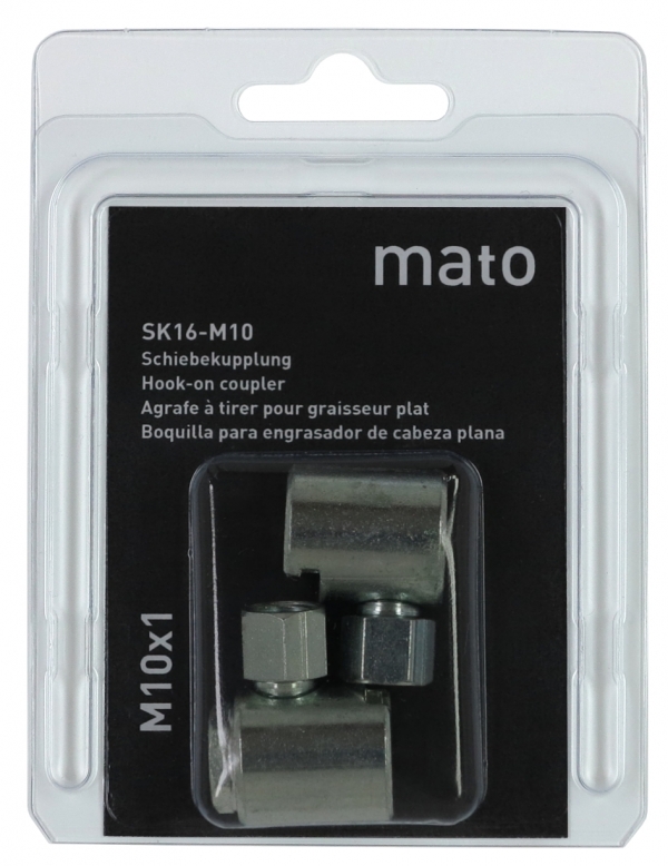 MATO Hook-on couplers for button head fittings<br>2 pcs. SK-16R8 (R1/8" / 16 mm)</p>packed in blister pack